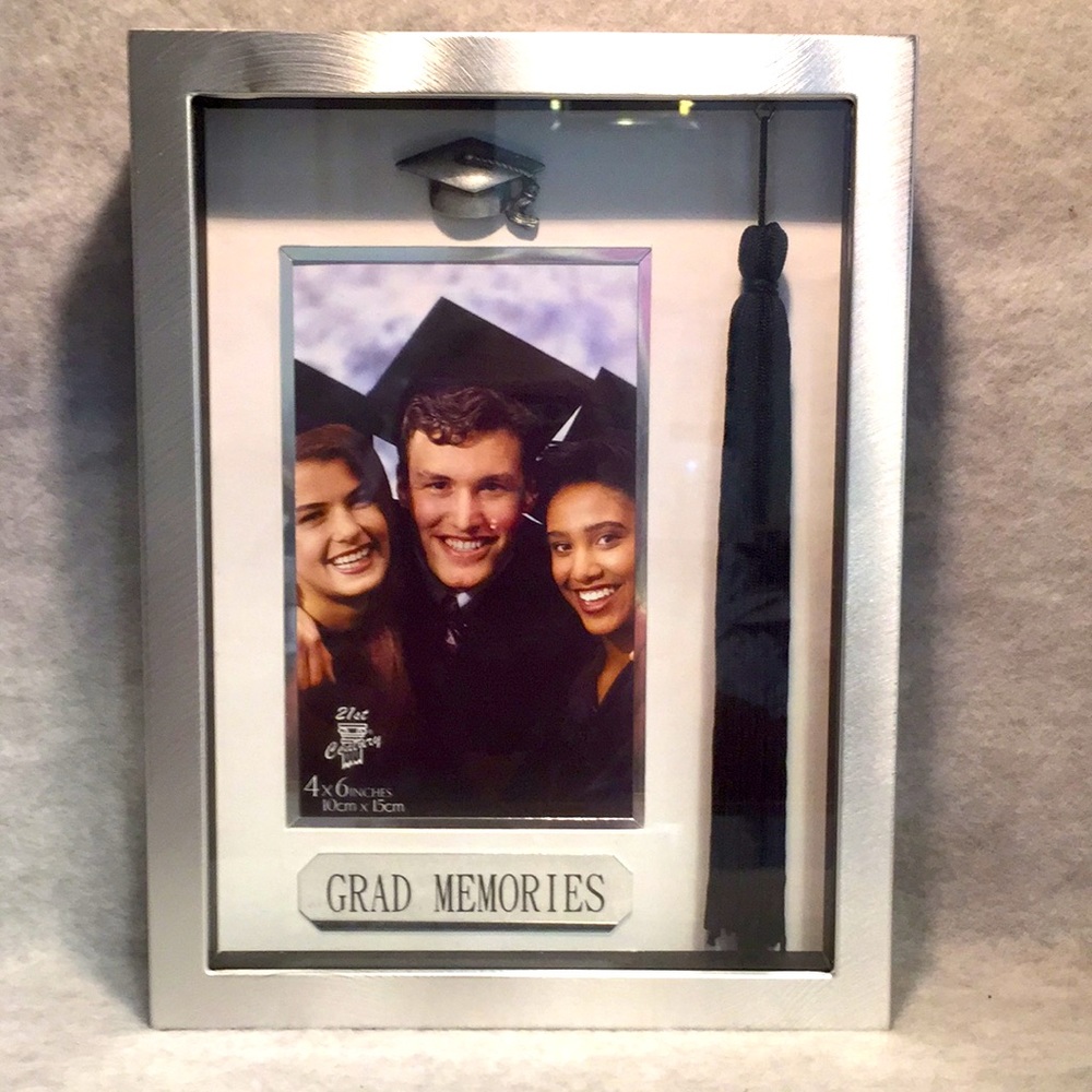 Metal Graduation photo frame for 4 x 6 photo, NWT